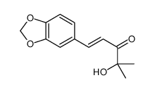 1-(1,3-苯并二氧杂环戊烯-5-基)-4-羟基-4-甲基-1-戊烯-3-酮 结构式