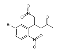 4-(5-溴-2-硝基苯基)-5-硝基-2-戊酮 结构式