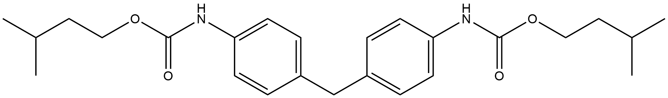 Carbamic acid, N,N'-(methylenedi-4,1-phenylene)bis-, C,C'-bis(3-methylbutyl) ester 结构式