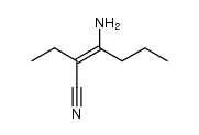3-氨基-2-乙基-2-己烯腈 结构式