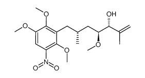 Benzenepentanol, β,2,3,6-tetramethoxy-δ-methyl-α-(1-methylethenyl)-5-nitro-, (αR,βS,δR)- 结构式