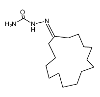 Hydrazinecarboxamide, 2-cyclopentadecylidene- 结构式