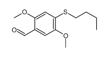 4-(丁硫基)-2,5-二甲氧基苯甲醛 结构式