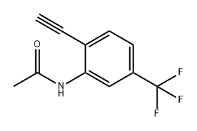 N-(2-乙炔基-5-(三氟甲基)苯基)醋胺 结构式