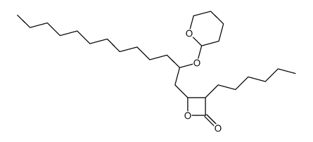 3-Hexyl-4-(2-hydroxytridecyl)-2-oxetanone 2-Tetrahydropyranyl Ether 结构式
