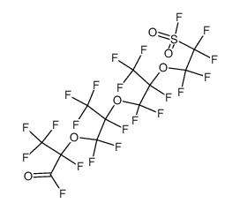 11-Fluorosulfonylperfluoro(2,5,8-trimethyl-3,6,9-trioxaundecanoyl) fluoride 结构式