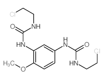 1,1'-(4-甲氧基间亚苯基)双[3-(2-氯乙基)脲] 结构式