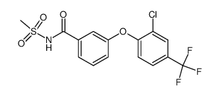 Benzamide, 3-[2-chloro-4-(trifluoromethyl)phenoxy]-N-(methylsulfonyl)- 结构式