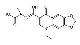 5-Ethyl-8-oxo-5,8-dihydro-1,3-dioxolo(4,5-g)quinoline-7-carboxylic 1-c arboxyethylamide 结构式