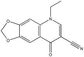 5-乙基-8-氧代-[1,3]二氧杂环[4,5-g]喹啉-7-甲腈 结构式