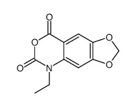 5-乙基-6H-1,3-二氧杂环[4,5-g][3,1]苯并恶嗪-6,8(5H)-二酮 结构式