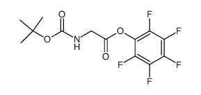 N-叔丁氧羰基甘氨酸五氟苯酯 结构式
