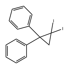 1,1'-(2,2-二碘亚环丙基)二苯 结构式