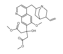 3-羟基-3-[(8α)-6'-甲氧基辛可南-7'-基]戊二酸二甲酯 结构式