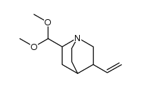 1-氮杂双环[2.2.2]辛烷,2-(二甲氧基甲基)-5-乙烯基-,[1S-(1α,2α,4α,5β)]- 结构式
