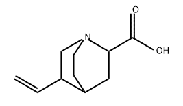 5-乙烯基-1-氮杂双环[2.2.2]辛烷-2-羧酸 结构式