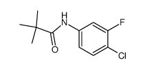 N-(4-氯-3-氟苯基)-2,2-二甲基丙酰胺 结构式