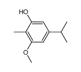 Phenol, 3-methoxy-2-methyl-5-(1-methylethyl)- 结构式