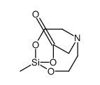 1-甲基-2,8,9-三氧杂-5-氮杂-1-硅杂双环[3.3.3]十一烷-3-酮 结构式