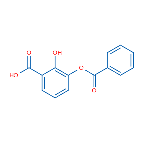 3-(苯甲酰氧基)-2-羟基苯甲酸 结构式