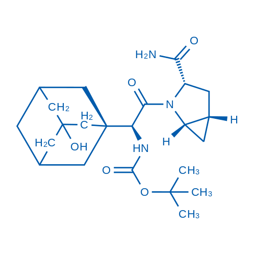((1S)-2-((1S,3S,5S)-3-氨基甲酰基-2-氮杂双环[3.1.0]己-2-基)-1-(3-羟基金刚烷-1-基)-2-氧乙基)氨基甲酸叔丁酯 结构式