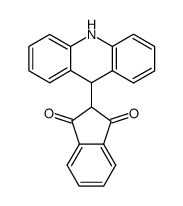 1H-Indene-1,3(2H)-dione, 2-(9,10-dihydro-9-acridinyl)- 结构式