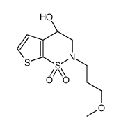 (4S)-3,4-二氢-2-(3-甲氧基丙基)-2H-噻吩并[3,2-E]-1,2-噻嗪-4-醇 1,1-二氧化物 结构式