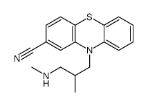 10H-Phenothiazine-2-carbonitrile, 10-[2-methyl-3-(methylamino)propyl]- 结构式