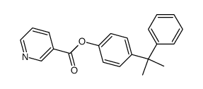 3-Pyridinecarboxylic acid, 4-(1-methyl-1-phenylethyl)phenyl ester 结构式