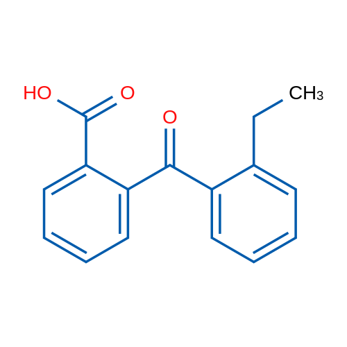 2-(2-乙基苯甲酰基)苯甲酸 结构式