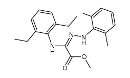 Acetic acid, 2-[(2,6-diethylphenyl)imino]-2-[2-(2,6-dimethylphenyl)hydrazinyl]-, methyl ester 结构式