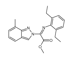 2H-Indazole-2-acetic acid, α-[(2,6-diethylphenyl)imino]-7-methyl-, methyl ester 结构式