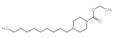 4-癸基哌嗪-1-羧酸乙酯 结构式