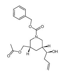 1-哌啶甲酸,3-[(乙酰氧基)甲基]-5-[(1S)-1-羟基-3-丁烯-1-基]-苄基酯,(3S,5R)- 结构式