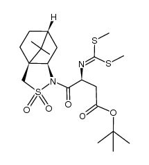 3H-3a,6-Methano-2,1-benzisothiazole-1(4H)-butanoic acid, β-[[bis(methylthio)methylene]amino]tetrahydro-8,8-dimethyl-γ-oxo-, 1,1-dimethylethyl ester, 2,2-dioxide, [3S-[1(R*),3aα,6α,7aβ]]- (9CI) 结构式