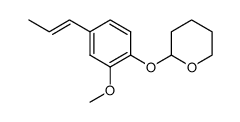 四氢-2-[2-甲氧基-4-(1-丙烯-1-基)苯氧基]-2H-吡喃 结构式