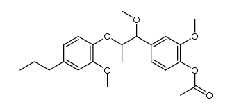 Phenol, 2-methoxy-4-[1-methoxy-2-(2-methoxy-4-propylphenoxy)propyl]-, 1-acetate 结构式