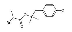 2-溴丙酸-2-(4-氯苯基)-1,1-二甲基乙酯 结构式