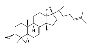 Lanosta-7,24-dien-3-ol, (3β)- 结构式
