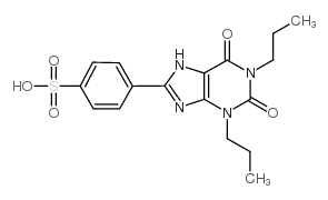 1,3-二丙基-8-对磺苯基黄嘌呤 结构式