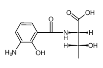 N-(3-氨基-2-羟基苯甲酰基)-L-苏氨酸 结构式