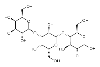 O-α-D-吡喃半乳糖基-(1→3)-O-β-D-吡喃半乳糖基-(1→4)-D-吡喃葡萄糖 结构式