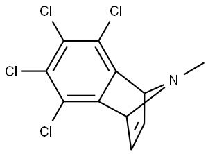 5,6,7,8-四氯-1,4-二氢-9-甲基萘-1,4-亚胺 结构式