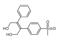 2-Butene-1,4-diol, 2-[4-(methylsulfonyl)phenyl]-3-phenyl-, (2Z)- 结构式