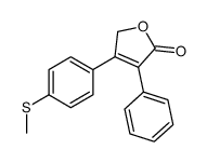 4-(4-甲硫基苯基)-3-苯基-2(5H)-呋喃酮 结构式