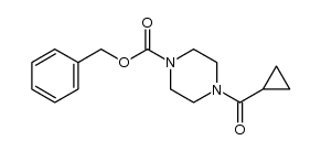 1-Piperazinecarboxylic acid, 4-(cyclopropylcarbonyl)-, phenylmethyl ester 结构式