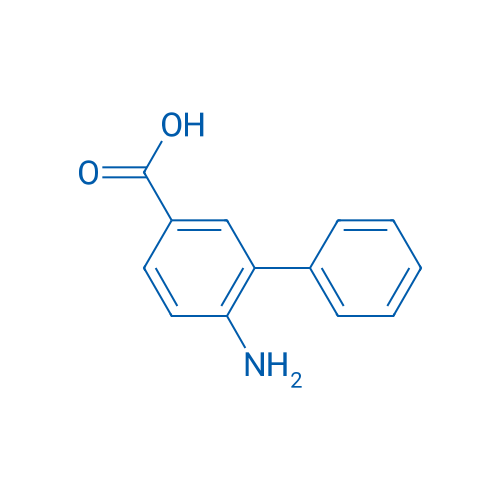 6-氨基-联苯-3-羧酸 结构式