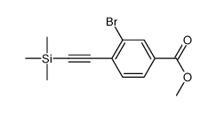 3-溴-4-[2-(三甲基硅基)乙炔基]苯甲酸甲酯 结构式