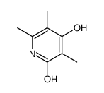 2-羟基-3,5,6-三甲基-1H-吡啶-4-酮 结构式