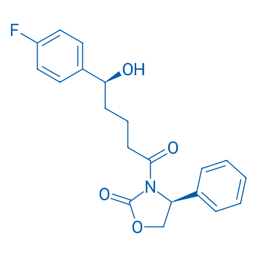 (S)-3-((S)-5-(4-氟苯基)-5-羟基戊酰基)-4-苯基-1,3-噁唑啉-2-酮 结构式